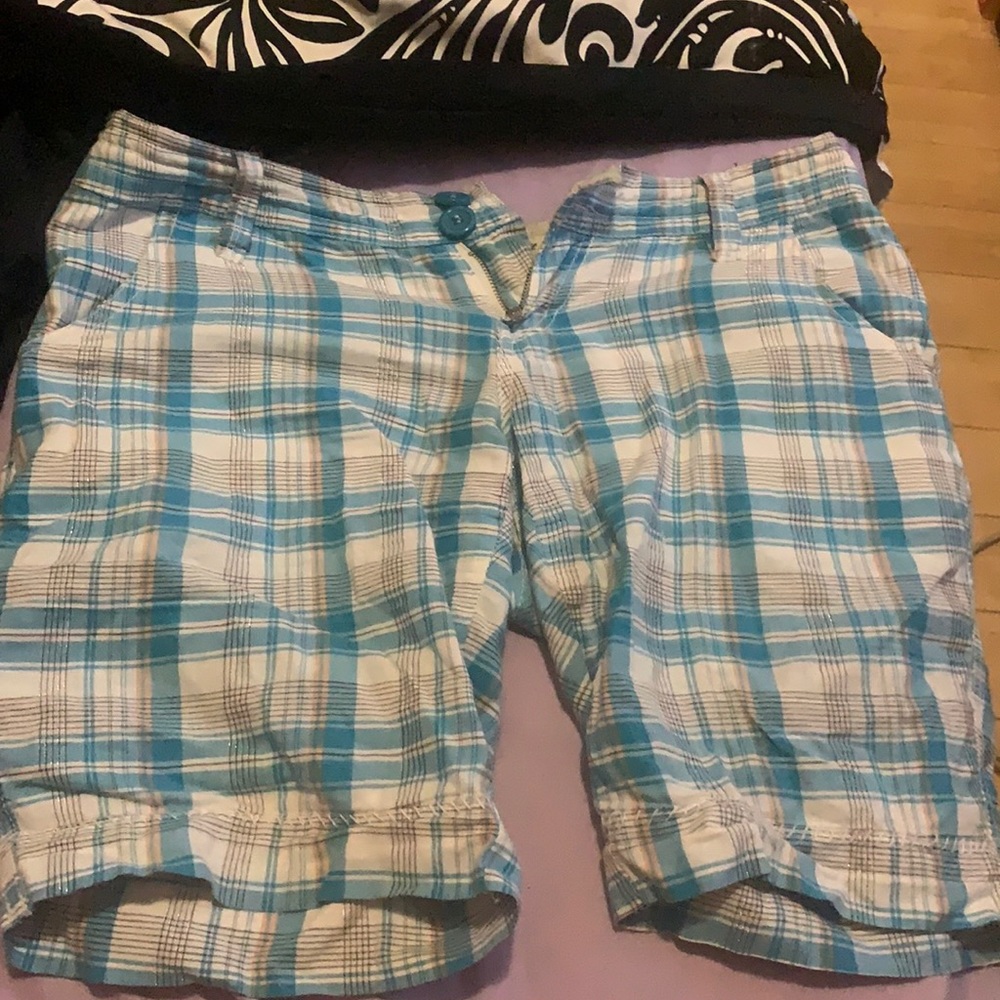 Sparkly Blue Bermuda Shorts